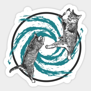 Everyone was Kitty Fighting Sticker